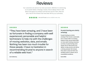 What Do Some Users Love About Krystal Hosting